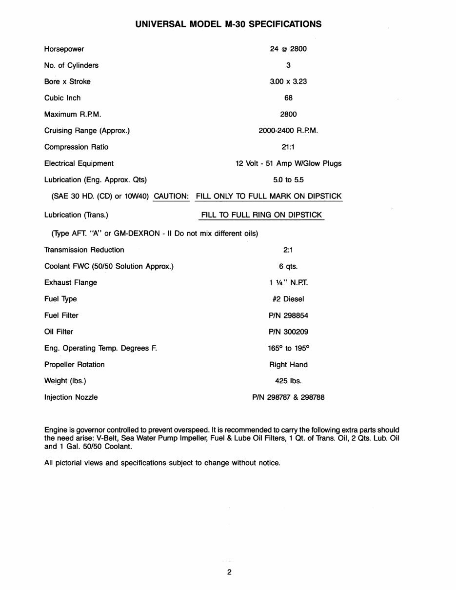 WESTERBEKE Universal Marine Power M-30 M-40 M-50*Factory Service / Repair/ Workshop Manual ! preview img 5