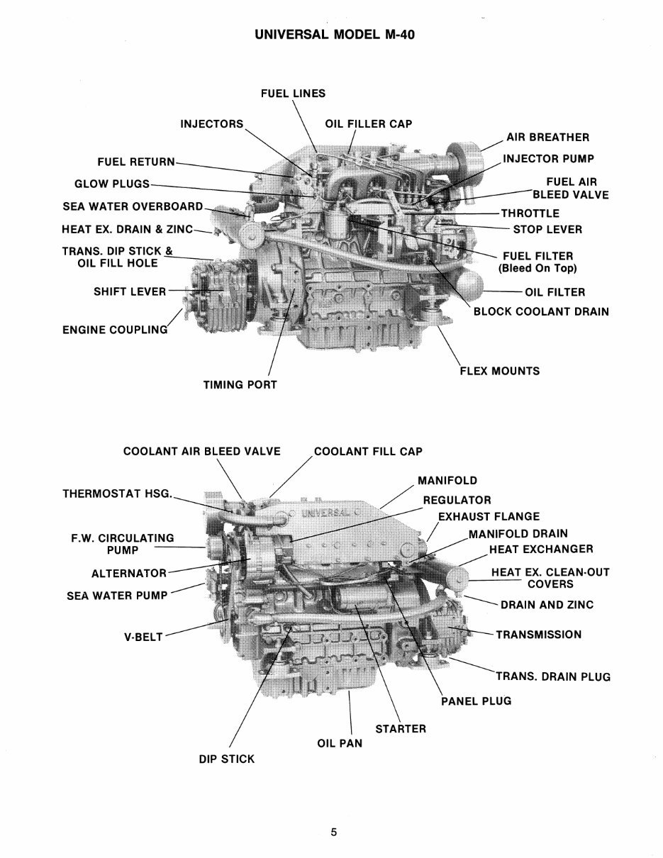 WESTERBEKE Universal Marine Power M-30 M-40 M-50*Factory Service / Repair/ Workshop Manual ! preview img 8