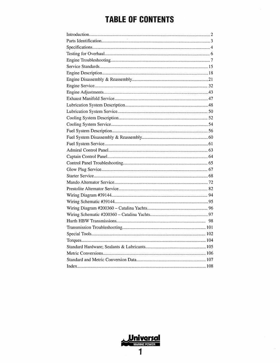 WESTERBEKE Universal Marine Diesel EngineS M-25XPB M-35B M-40B Service Repair Manual ! preview img 7