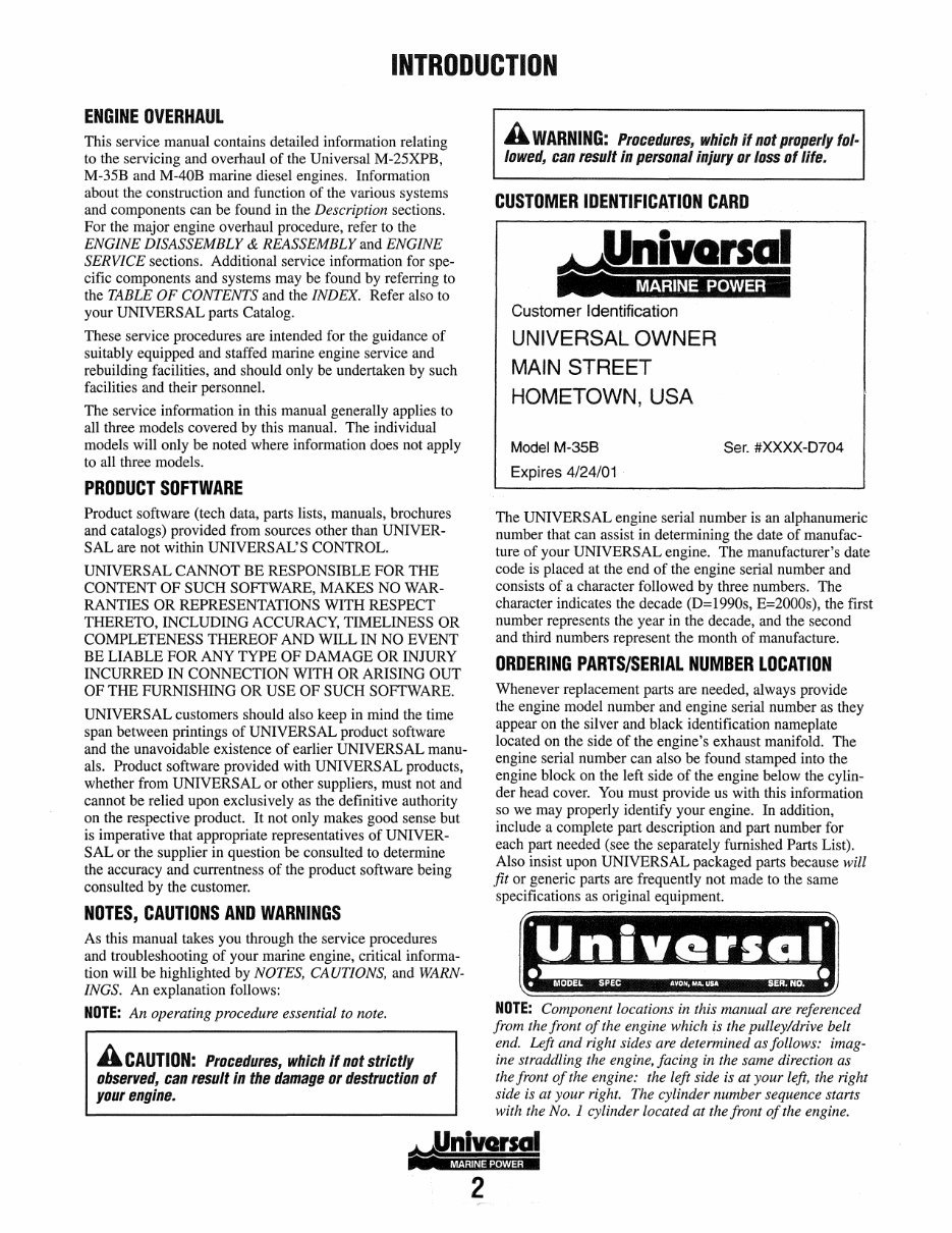 WESTERBEKE Universal Marine Diesel EngineS M-25XPB M-35B M-40B Service Repair Manual ! preview img 8