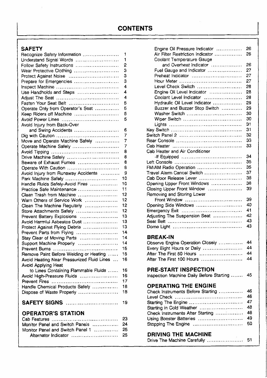 Hitachi EX100-3 / EX100M-3 Excavator Operators Manual preview img 5