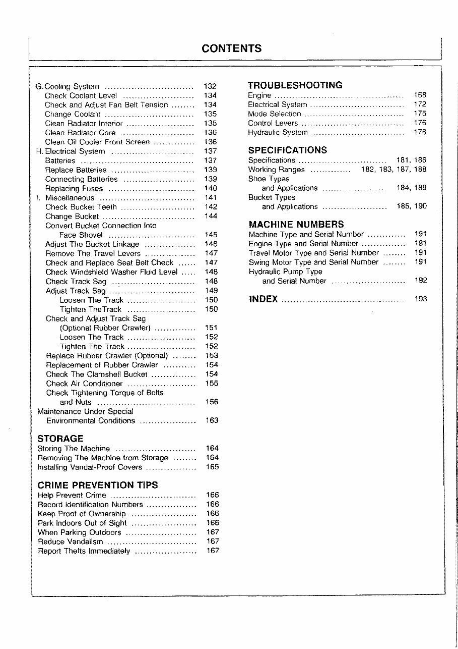 Hitachi EX100-3 / EX100M-3 Excavator Operators Manual preview img 7