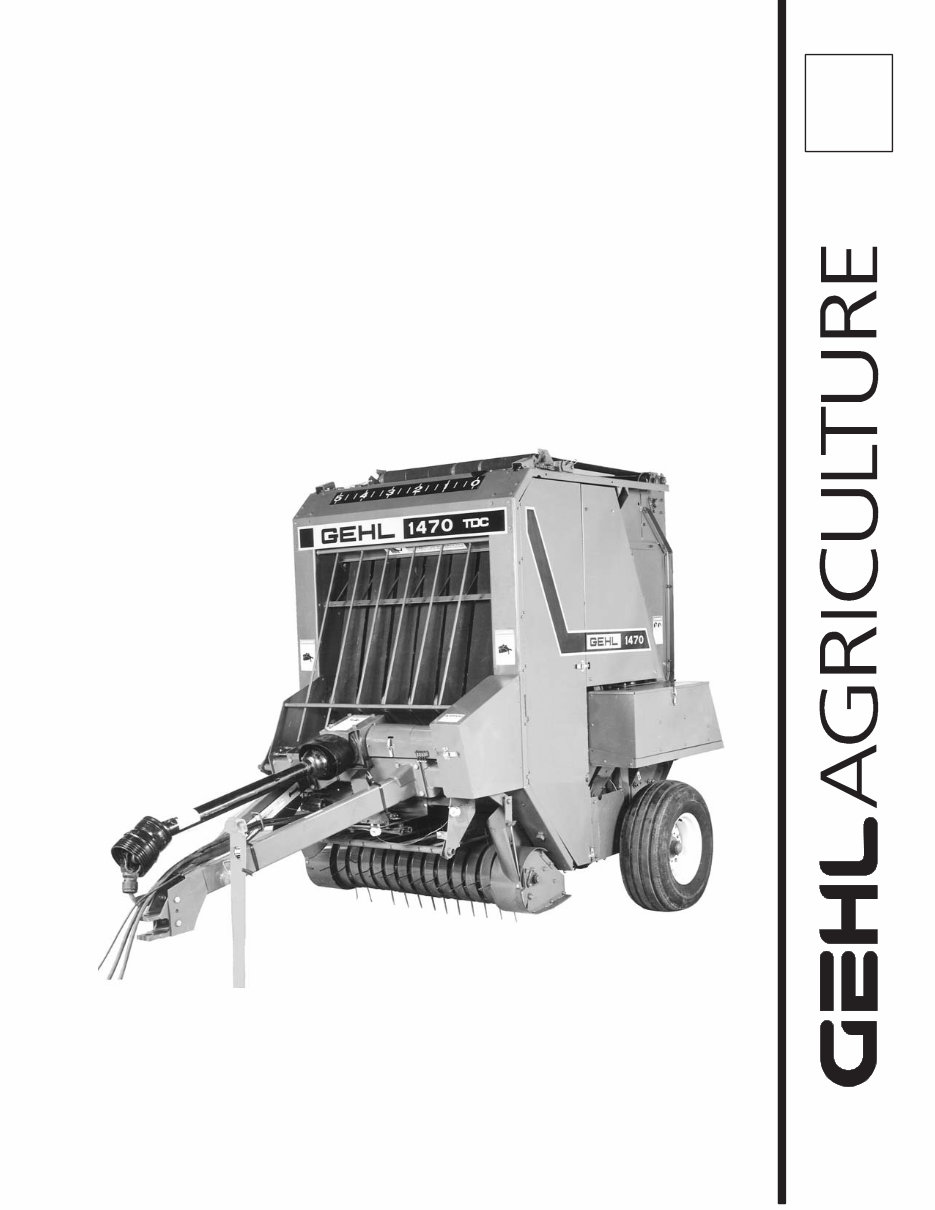 GEHL 1470 Variable Chamber Round Baler Parts Manual preview img 1
