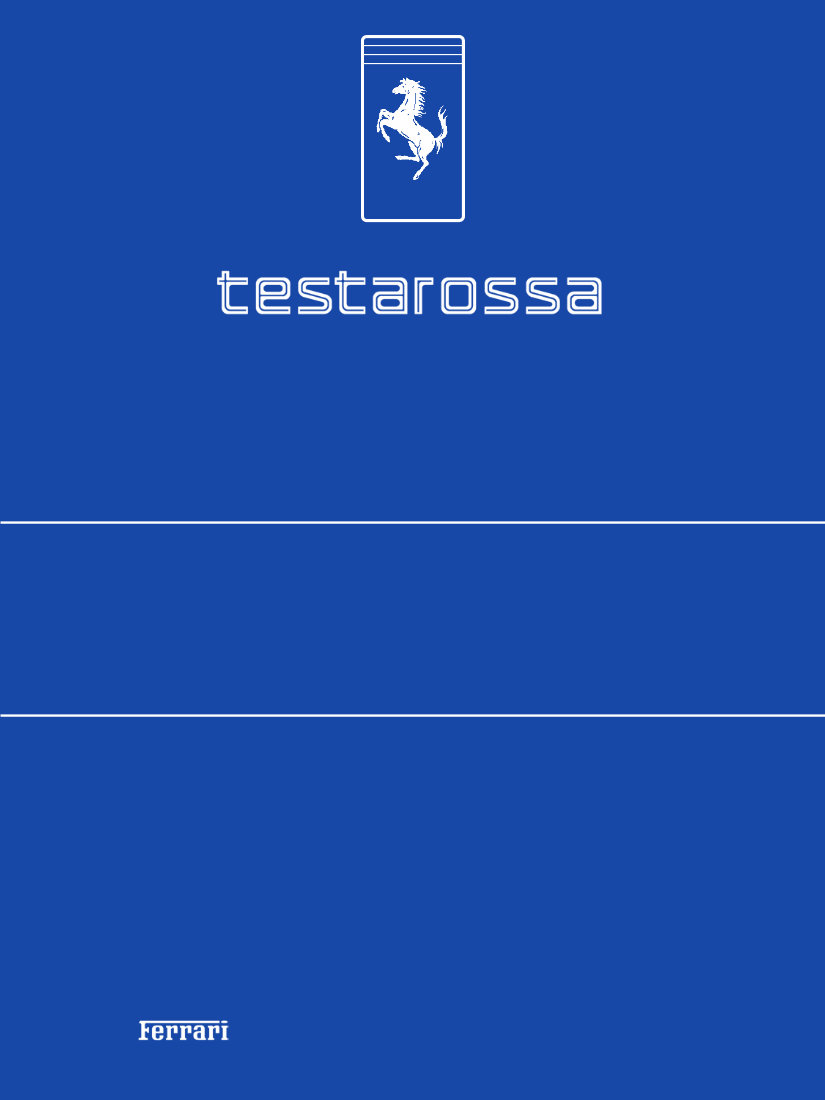 1984-1996 Ferrari Testarossa (with Catalytic Converter) Supplement Service & Repair Manual preview img 1