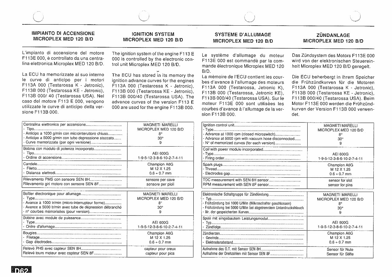 1984-1996 Ferrari Testarossa (with Catalytic Converter) Supplement Service & Repair Manual preview img 3