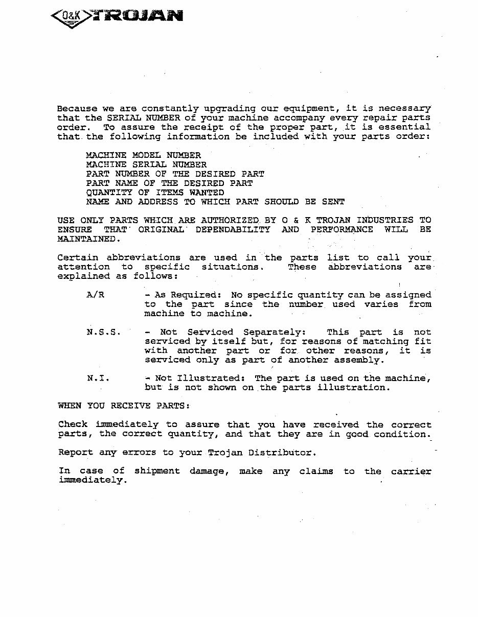 TROJAN LOADERS L2000-TB146 Parts Manual preview img 3