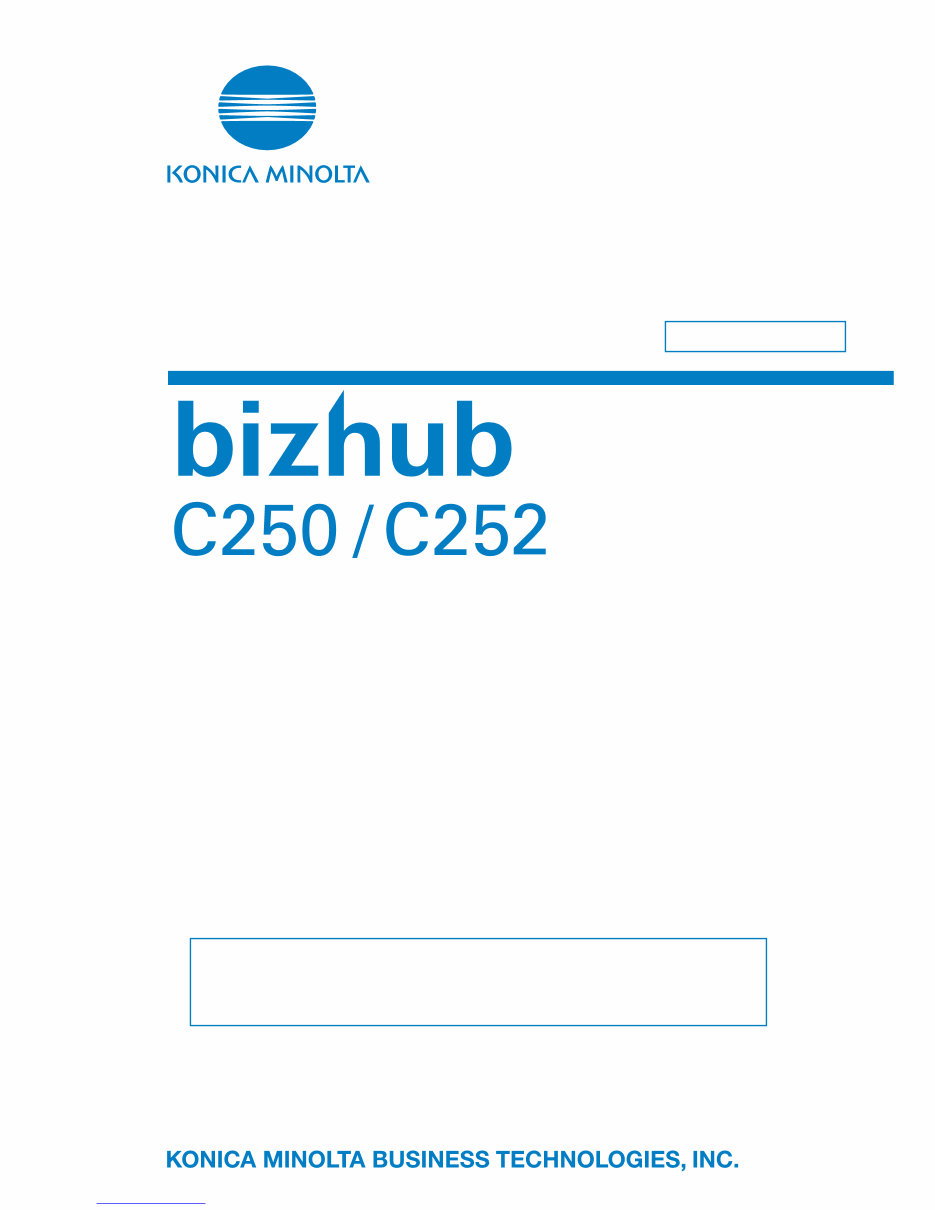 Konica Minolta bizhub C250 / C252 Service Repair Manual preview img 1