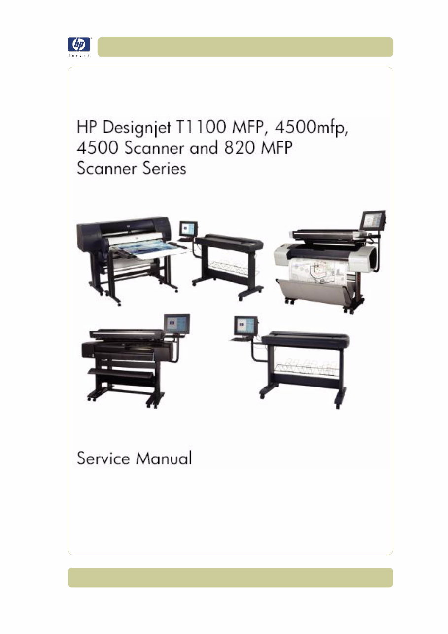 HP Designjet 820 MFP, 4500 Scanner/MFP, 4520 Scanner/MFP, HD Scanner, T1100 MFP, T1120 HD MFP, T1200 HD MFP series Scanners Service preview img 4