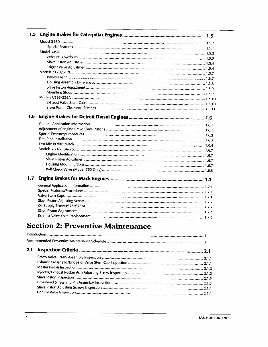 Jacobs Jake Brake Auto Power Lash Engine Brakes Maintenance Service Repair Manual # 1 preview img 3