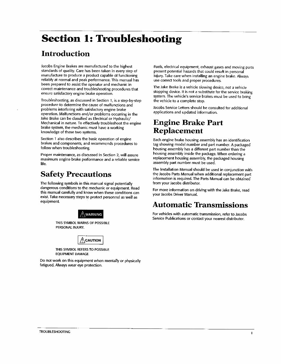 Jacobs Jake Brake Auto Power Lash Engine Brakes Maintenance Service Repair Manual # 1 preview img 4