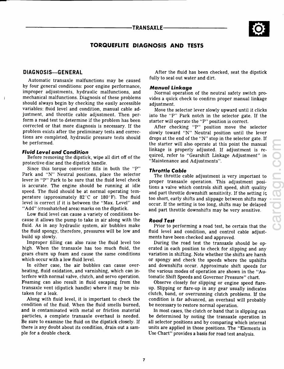 CHRYSLER A-404 A-413 AUTO Automatic Transmission Manual preview img 7