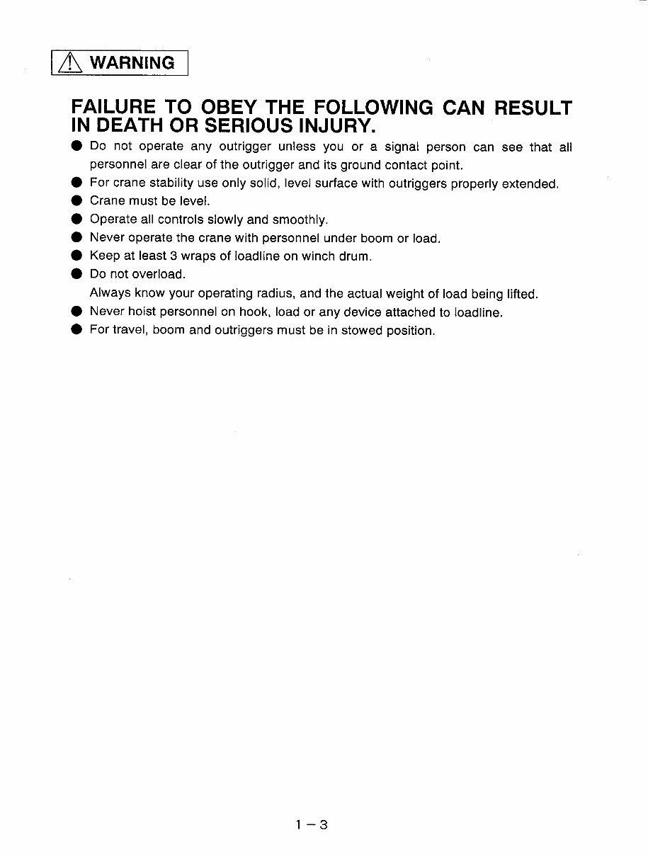 Furukawa Unic 500 Series Hydraulic Crane Operators Manual preview img 8