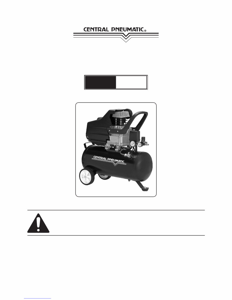 2 HP 8 Gallon 115 PSI Portable Air ComPreSSor Model 95386 preview img 1