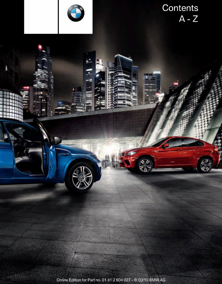 2011 BMW X6 M Owners Manual preview img 1