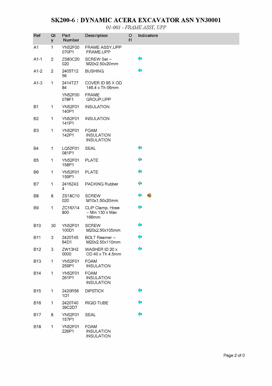 KOBELCO SK200-6 DINAMIC ACERA Excavator Parts Catalog Manual preview img 10