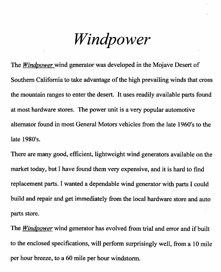 WINDMILL PLAN GUIDE - WINDMILL TURBINE Generator GUIDE preview img 2