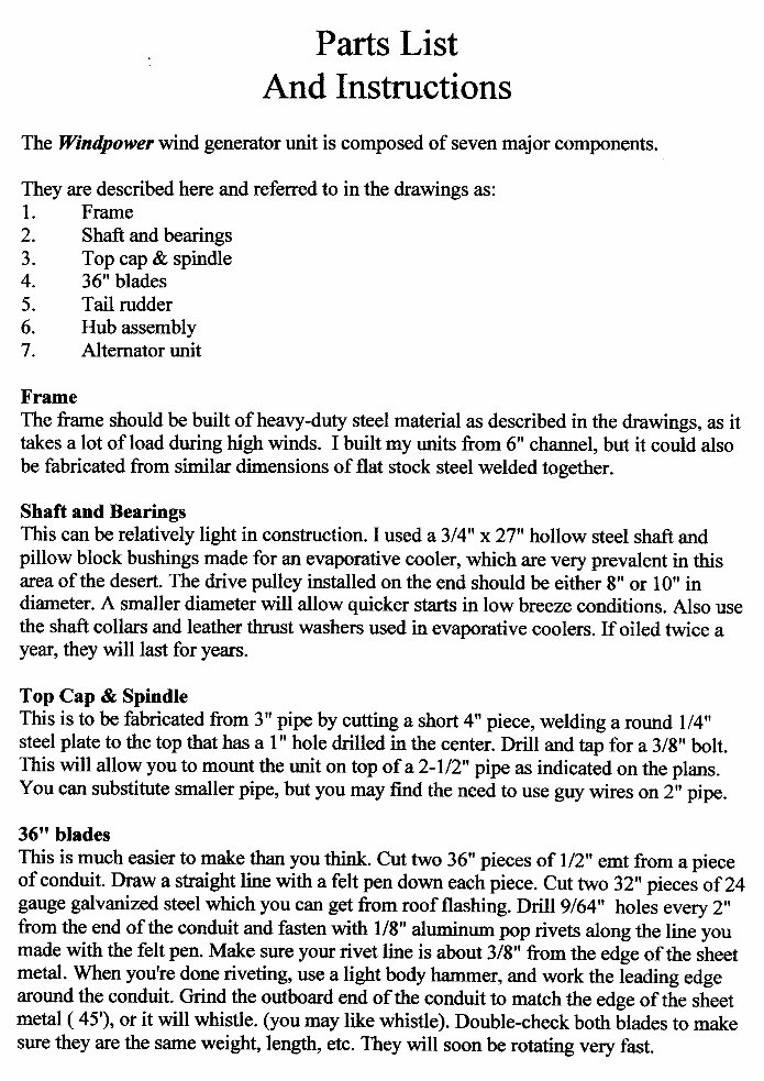 WINDMILL PLAN GUIDE - WINDMILL TURBINE Generator GUIDE preview img 4
