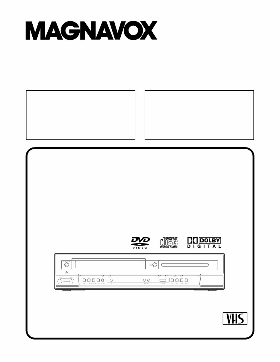 Magnavox MSD805 DVD PLAYER & VCR Service Manual preview img 1