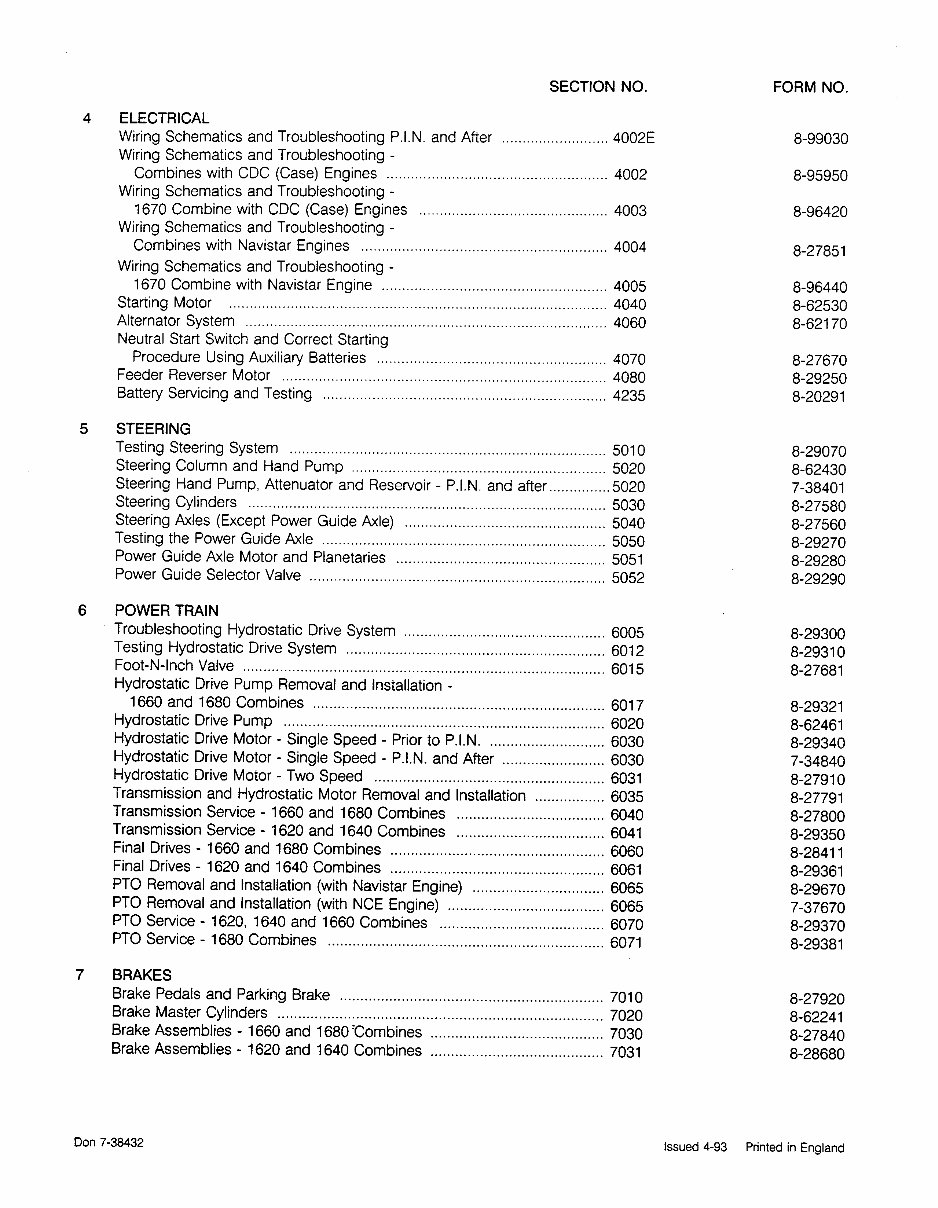 Case IH 1640, 1660, 1680 Service Manual preview img 2