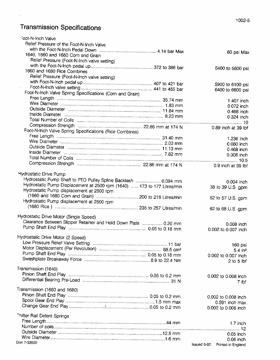 Case IH 1640, 1660, 1680 Service Manual preview img 9