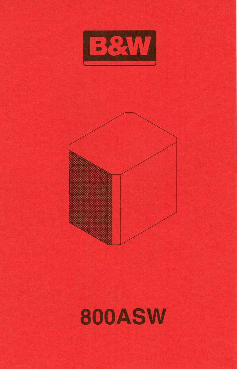 B&W ASW-800 Subwoofer Bowers & Wilkins , Service Manual preview img 1