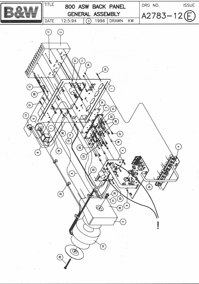 B&W ASW-800 Subwoofer Bowers & Wilkins , Service Manual preview img 4