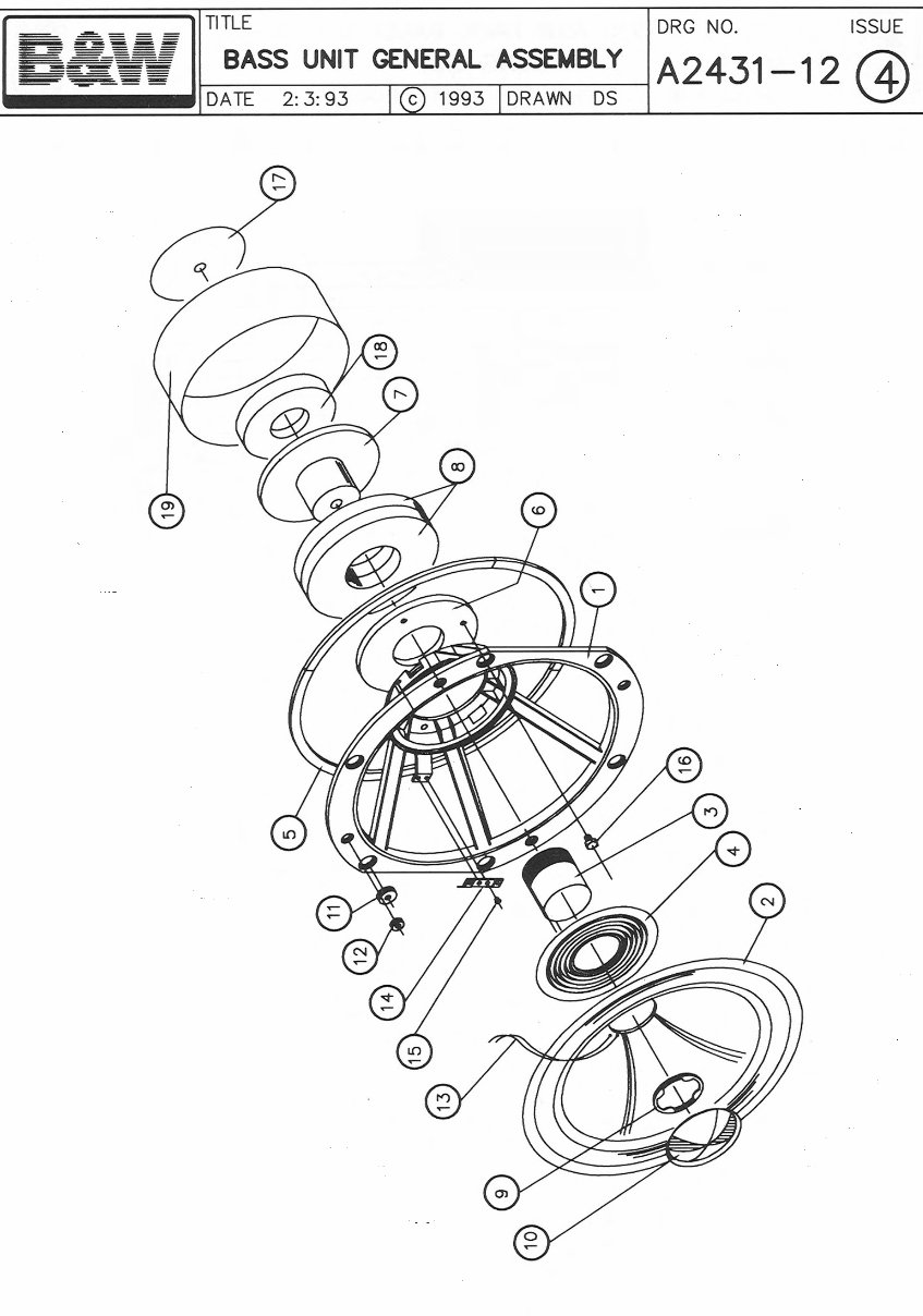 B&W ASW-800 Subwoofer Bowers & Wilkins , Service Manual preview img 6