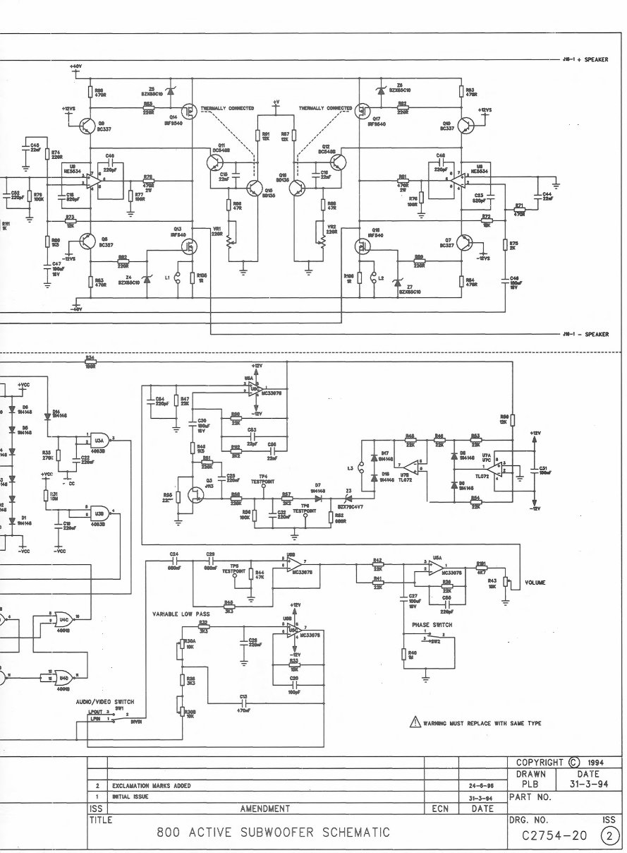 B&W ASW-800 Subwoofer Bowers & Wilkins , Service Manual preview img 9