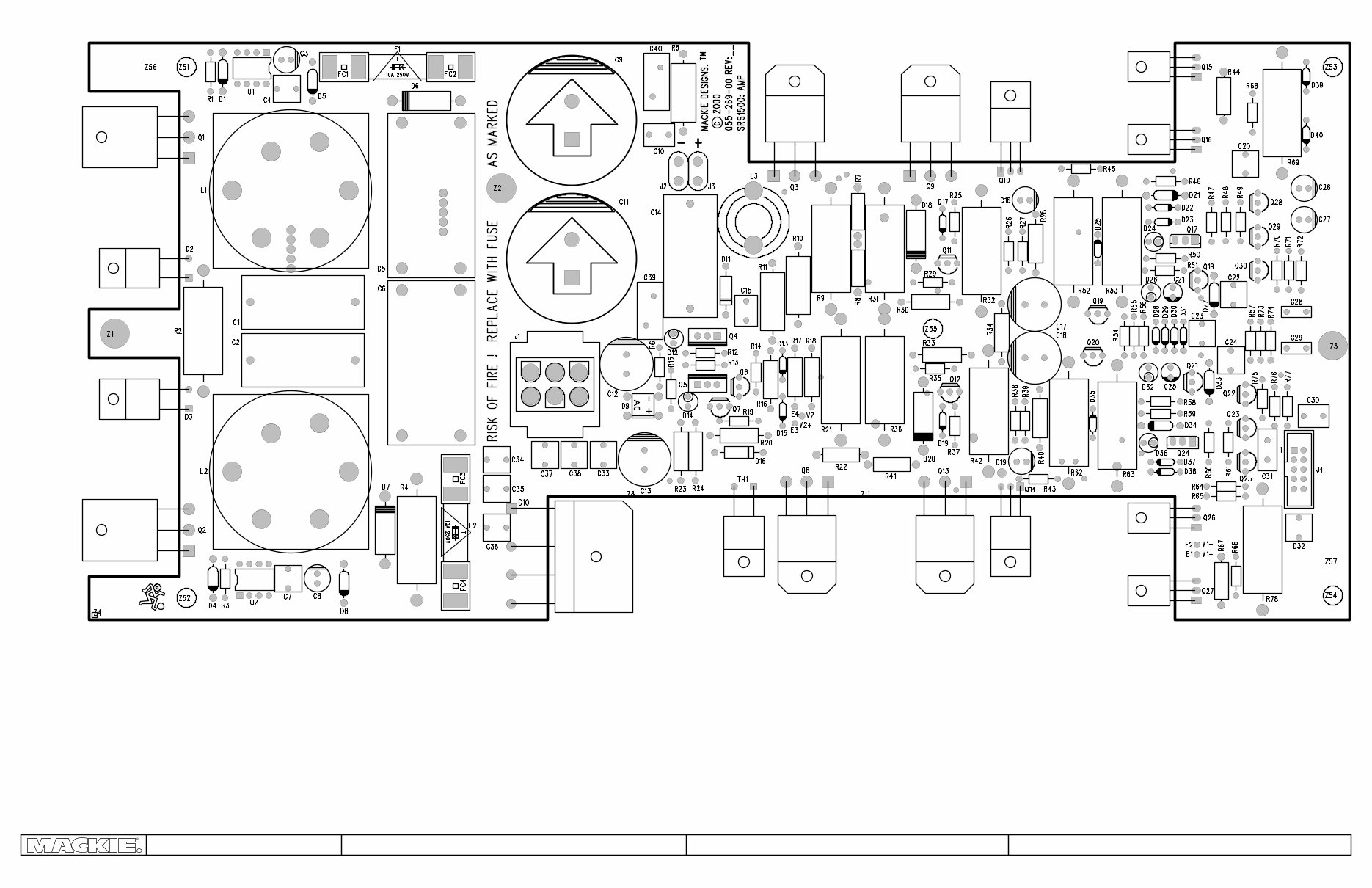 Mackie SRS-1500 active subwoofer , Service Manual preview img 2