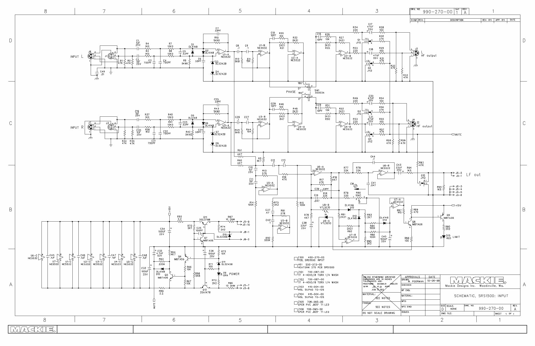 Mackie SRS-1500 active subwoofer , Service Manual preview img 5