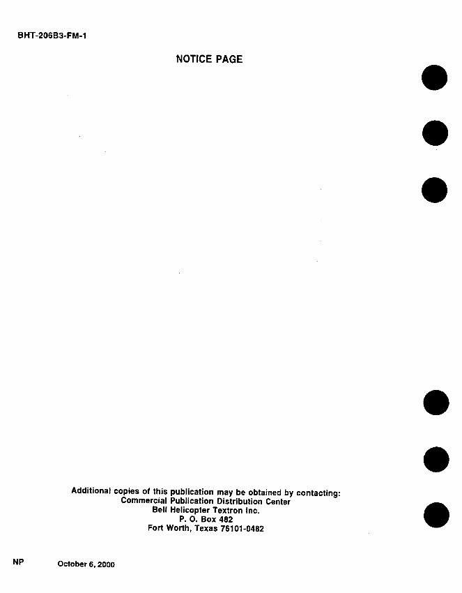 Bell Jet Ranger3 206 Rotorcraft Helicopter Flight Manual preview img 2