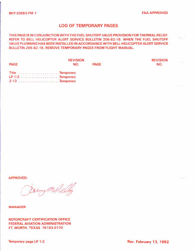 Bell Jet Ranger3 206 Rotorcraft Helicopter Flight Manual preview img 4