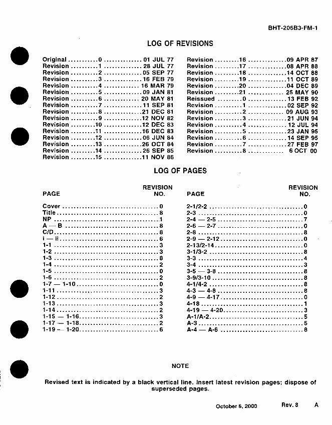 Bell Jet Ranger3 206 Rotorcraft Helicopter Flight Manual preview img 5