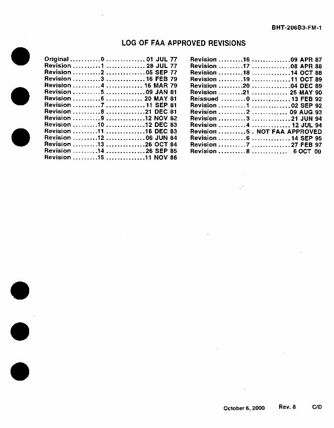 Bell Jet Ranger3 206 Rotorcraft Helicopter Flight Manual preview img 7