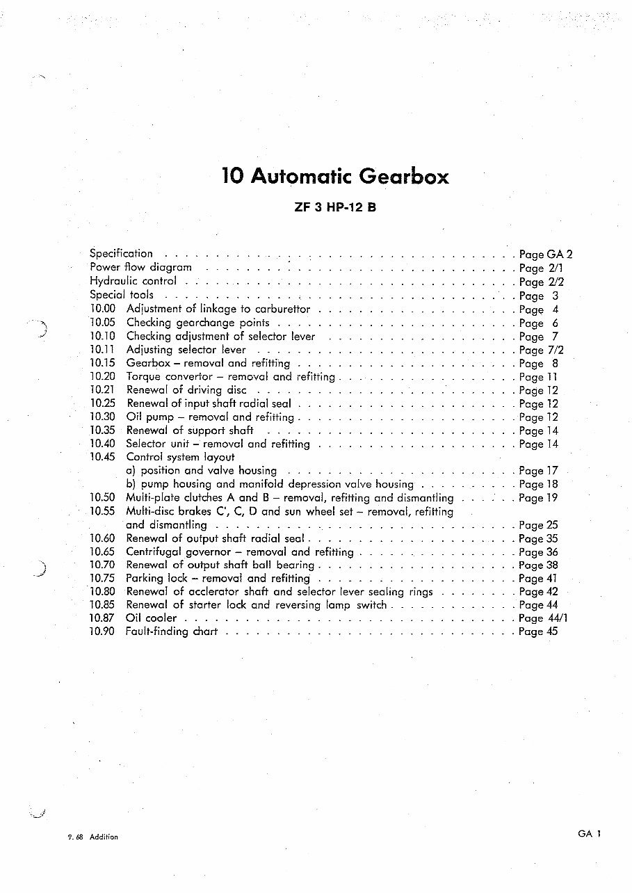 Automatic Gearbox Transmission ZF 3 HP-12 B Workshop Manual preview img 1