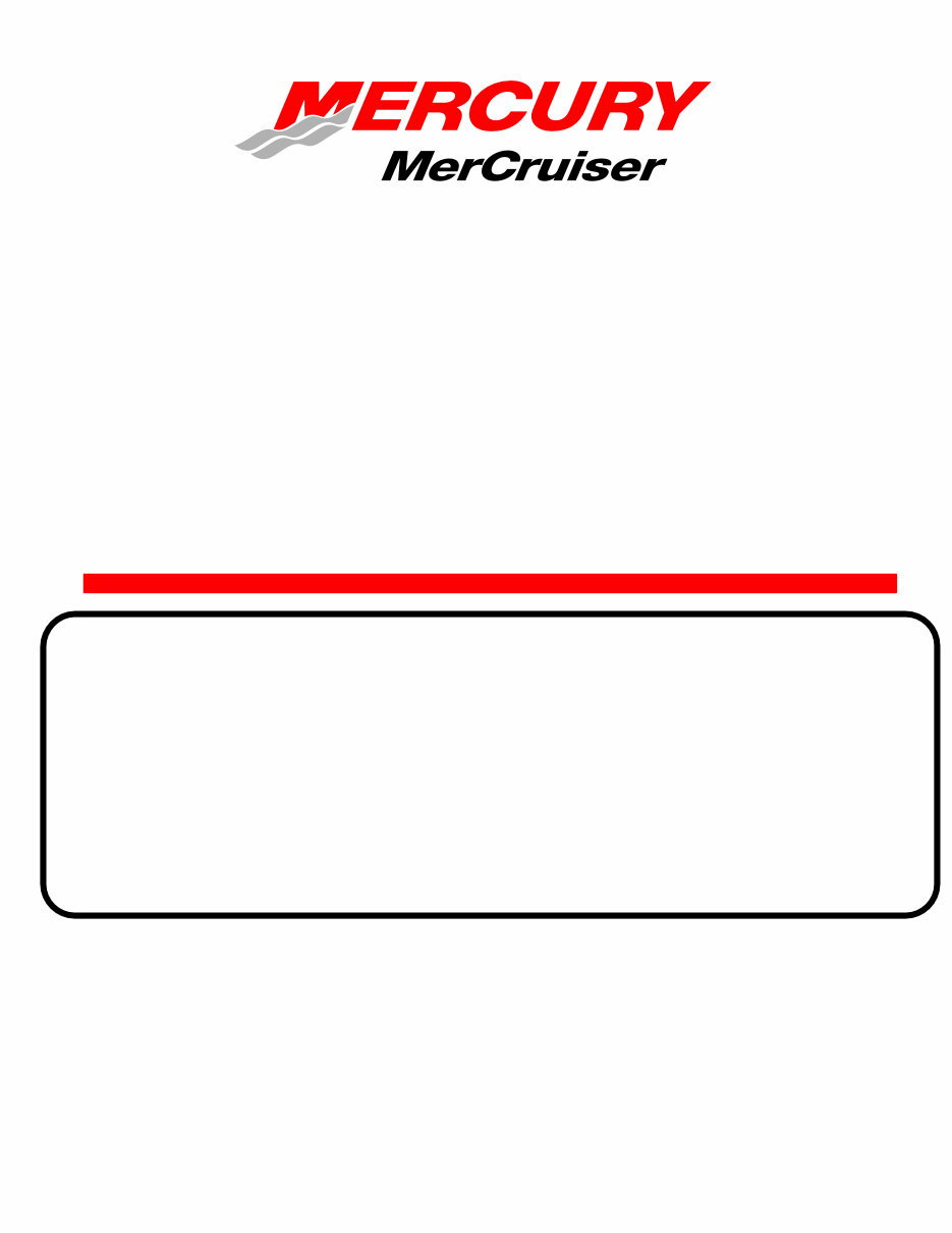 Mercury MerCruiser #30 Marine Engines 496CID / 8.1L Gasoline Engine Workshop Service Repair Manual 1998-UP preview img 1