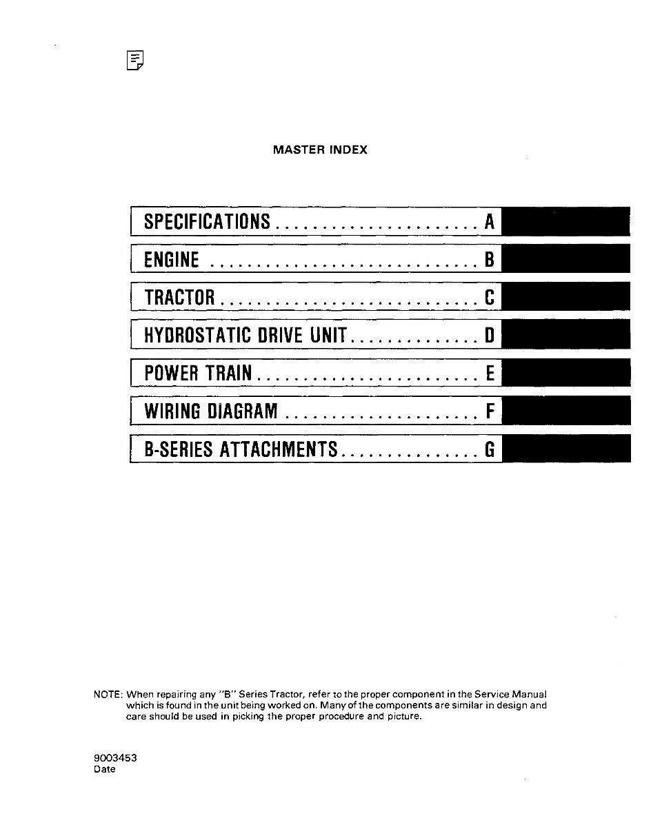 Allis CHALMERS B110 B-110 AC Tractor & Attachments Service Repair Manual - preview img 2