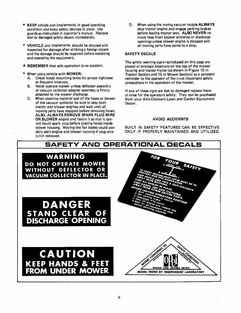 Allis CHALMERS B110 B-110 AC Tractor & Attachments Service Repair Manual - preview img 4