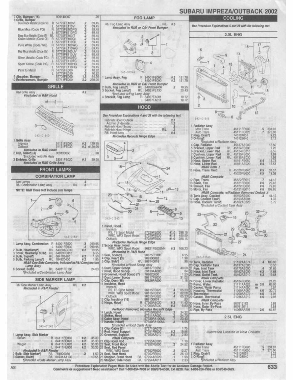 1993-2006 Subaru Impreza Parts List preview img 3