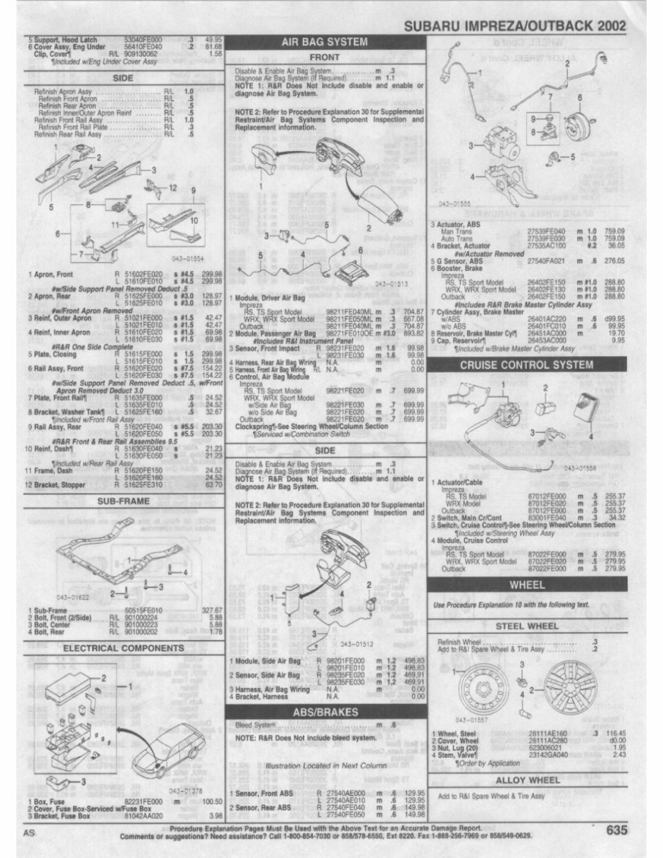 1993-2006 Subaru Impreza Parts List preview img 5