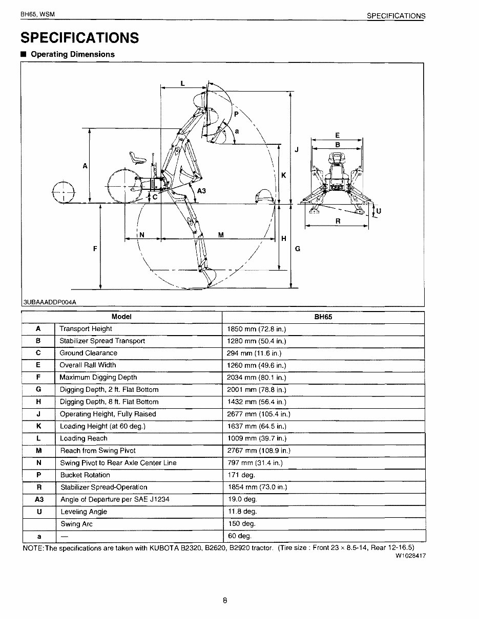 KUBOTA BH65 BACKHOE ATTACHMENT Workshop Service Manual preview img 8