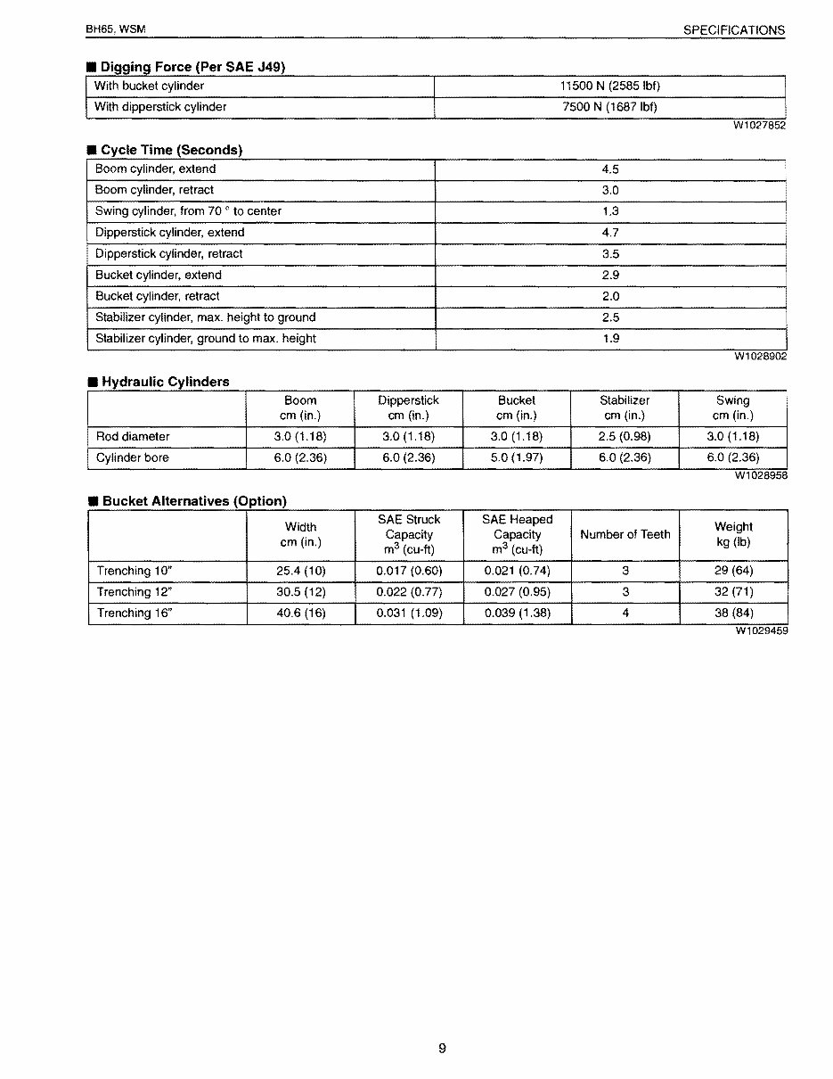 KUBOTA BH65 BACKHOE ATTACHMENT Workshop Service Manual preview img 9