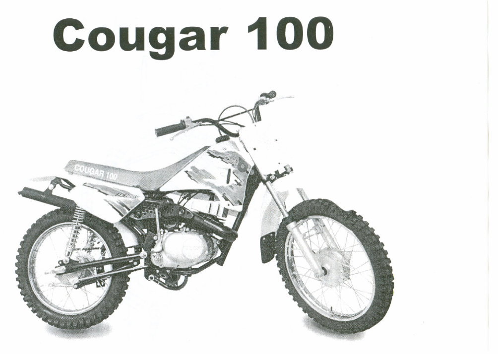 JINCHENG COUGAR 100 JC100Y DIRTBIKE Parts Manual Catalog preview img 1