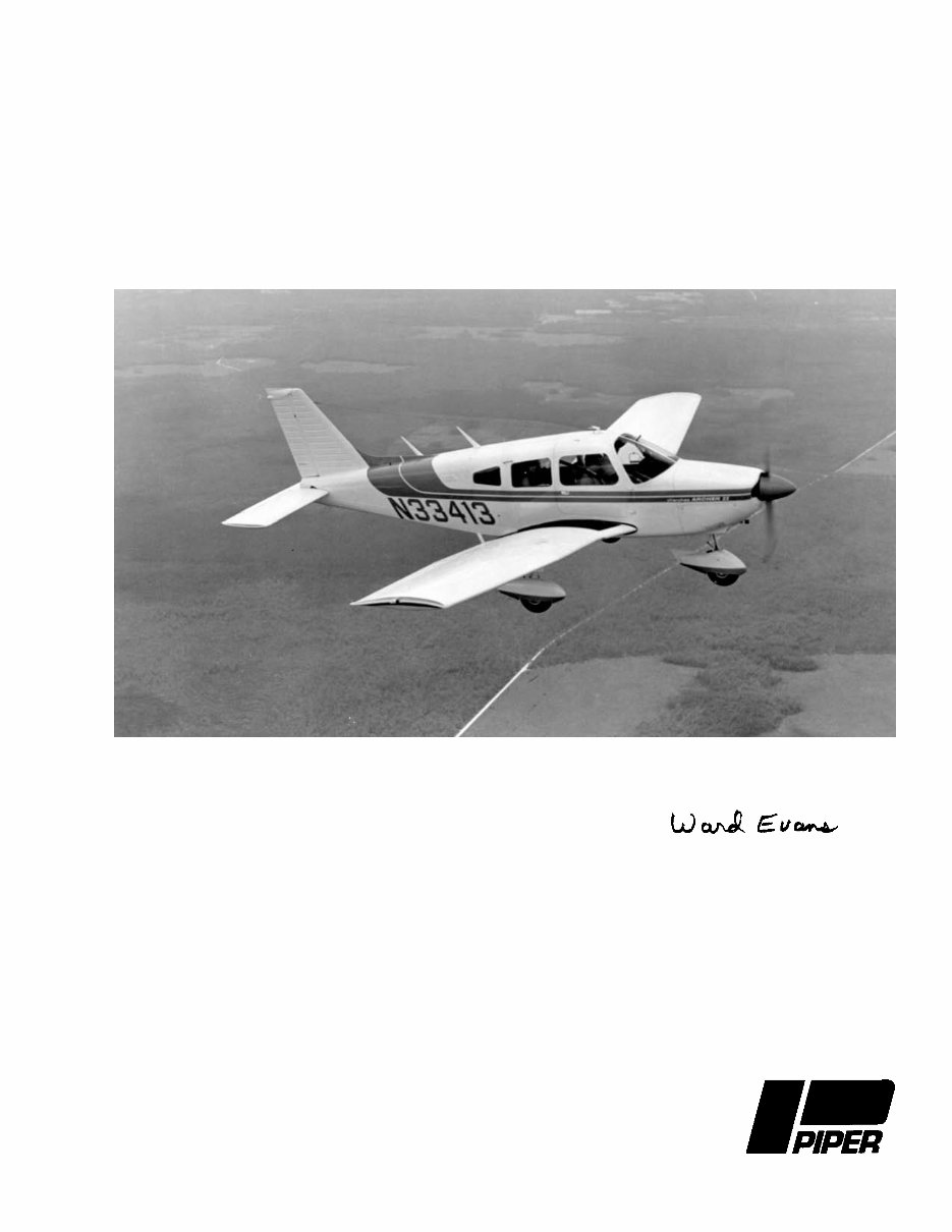 Piper PA28-181 Archer II Pilot's Operating Handbook POH INSTANT * preview img 1