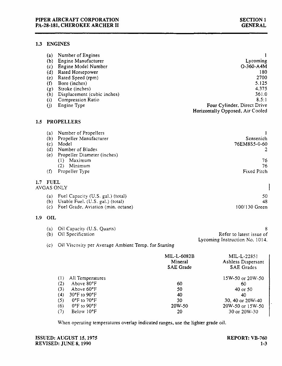 Piper PA28-181 Archer II Pilot's Operating Handbook POH INSTANT * preview img 10
