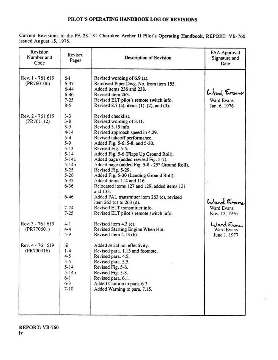 Piper PA28-181 Archer II Pilot's Operating Handbook POH INSTANT * preview img 4