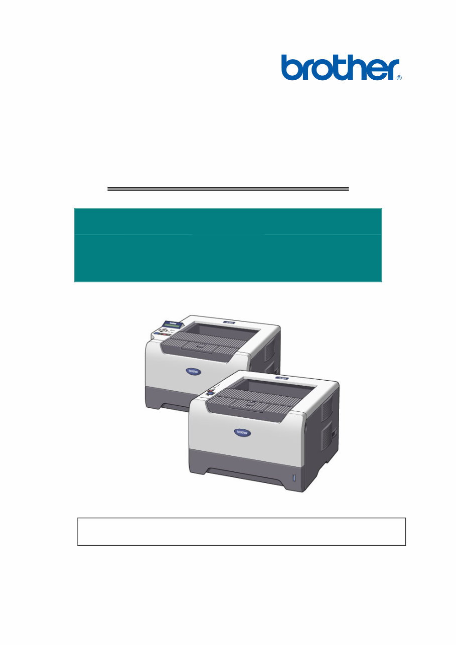 BROTHER HL-5240 HL-5250DN HL-5270DN HL-5280DW Service Repair Manual preview img 1