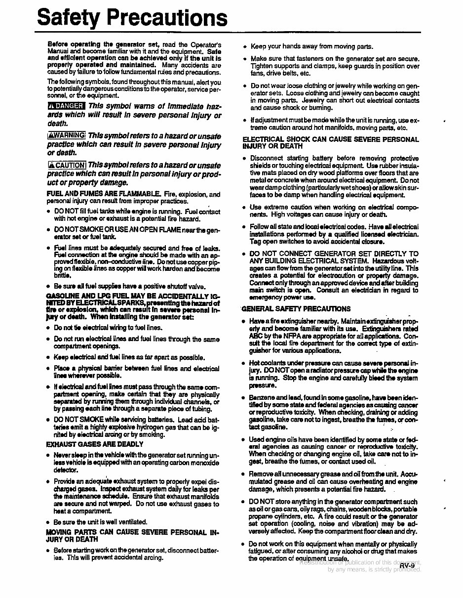 Onan NHE, NHEL Series Service Manual Cummins Onan Generator Repair Book 940-0502 preview img 2