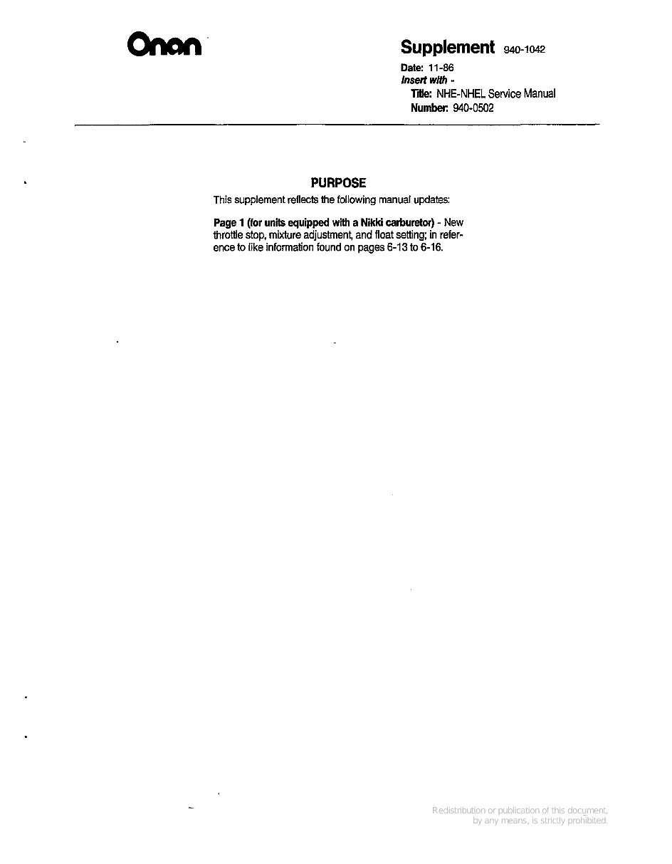 Onan NHE, NHEL Series Service Manual Cummins Onan Generator Repair Book 940-0502 preview img 9