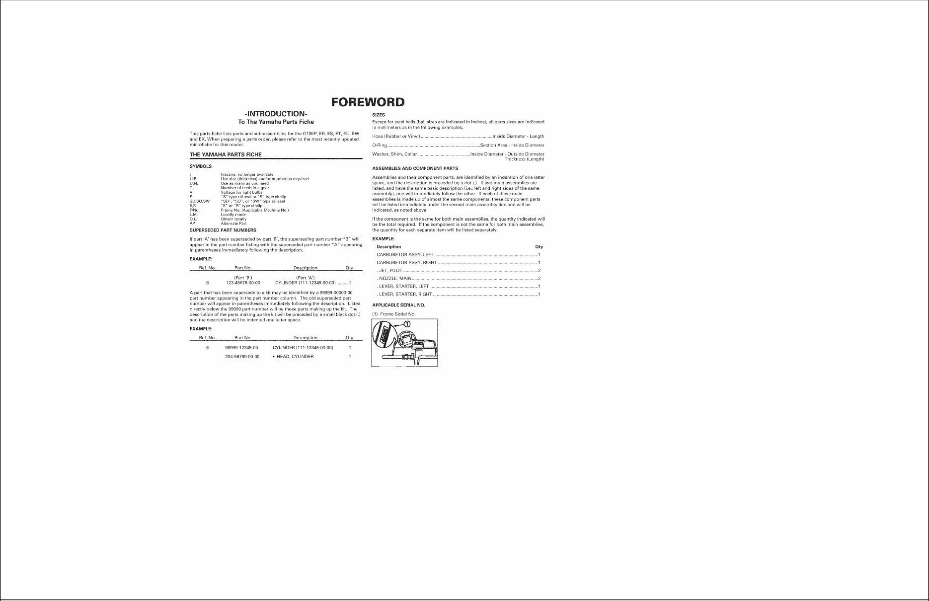 1996-2002 Yamaha G19EP(R,S,T,U,W,X) Golf Buggy Parts Manual preview img 4